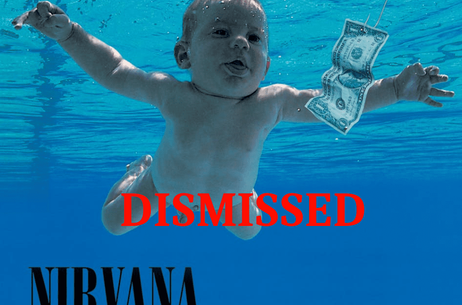 The Nirvana Nevermind album cover with "dismissed" superimposed on it