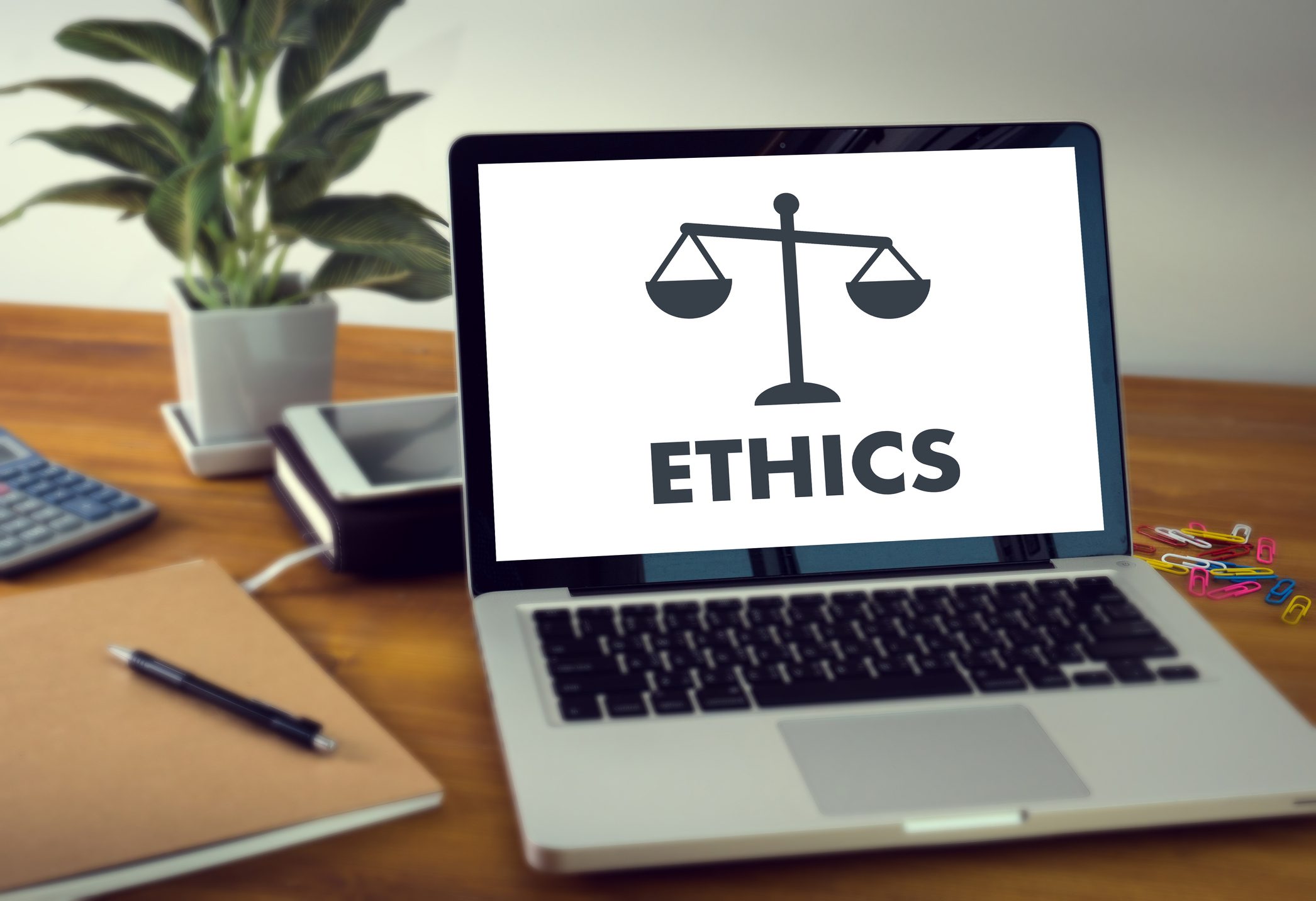 A laptop showing infomration about legal content marketing ethics