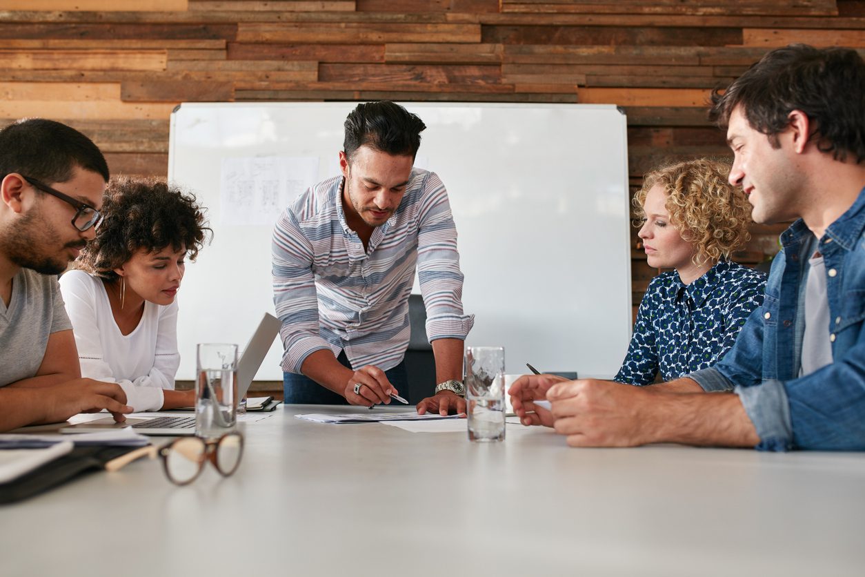 People working at a marketing agecy and white-labeling legal content